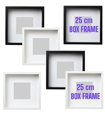 IKEA SANNAHED Black White Photo Frame Picture Display Box 3D Deep Frame 25x25cm