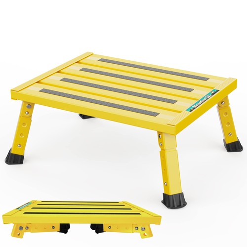 Adjustable aluminum steps - adjustable, rv
