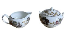 Wedgwood Lichfield W4156 Lidded Creamer / Milk Jug & Sugar Bowl - Very Rare Find