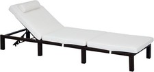 Outsunny Rattan Sun Lounger