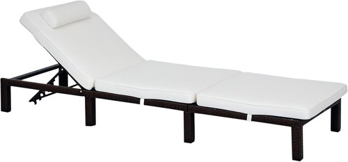 Outsunny rattan sun lounger - outsunny,