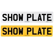 Show Plates - Front & Rear License Plates Number Plates Show Standard 2D Printed