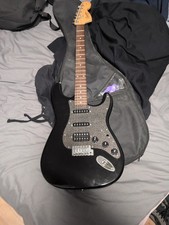 Fender Squire Stratocaster Electric Guitar Black, Right-Handed, 6-String