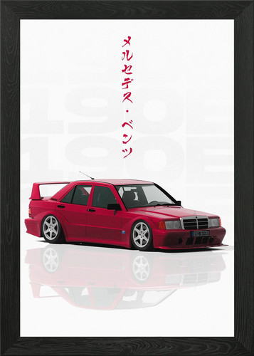 Red mercedes 190e evo - red,