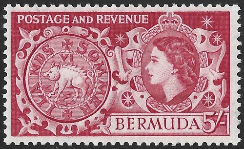 Bermuda 1953 qeii 5s - 1953-62,
