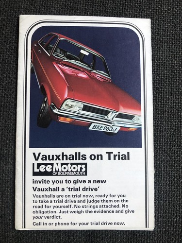 Vauxhall range 1970 uk - range,