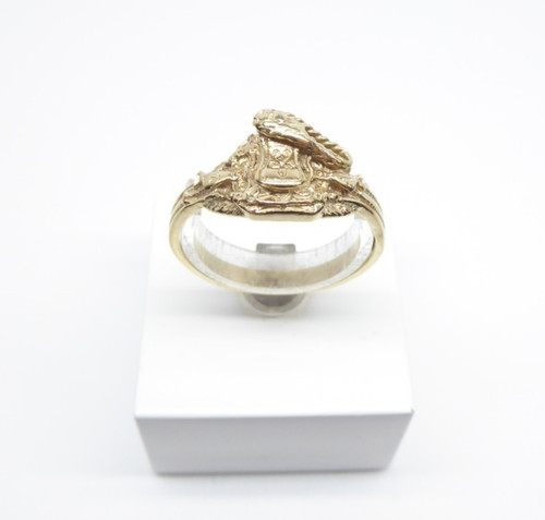 9ct gold saddle ring band - 9ct,