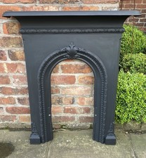 Restored Beautiful 1884 Victorian Antique Cast Iron Fireplace Fire Place #4
