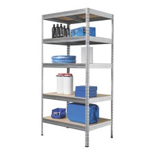 Shelving Unit Heavy Duty 5 Tier Galvanised Steel Garage Workshop Storage