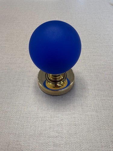 Blue crystal ball mortice knob - crystal,