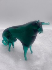 Vintage Teal Hand Blown Art