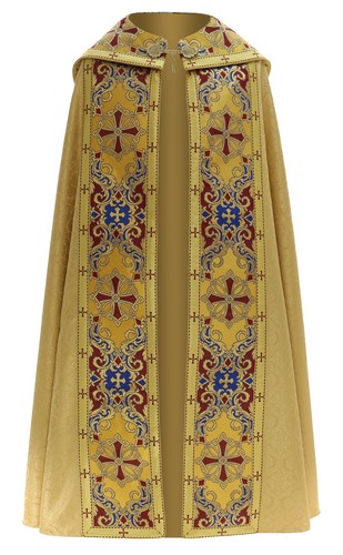 Gold gothic cope with stole - with,