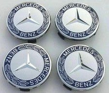 4x Blue Mercedes Benz Alloy