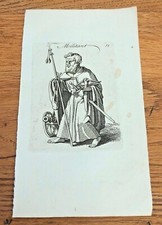 original 1750 small woodcut by