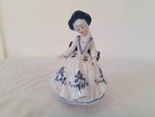 Vintage Porcelain Music Box Fine Porcelain Victorian Lady Figurine Music Box