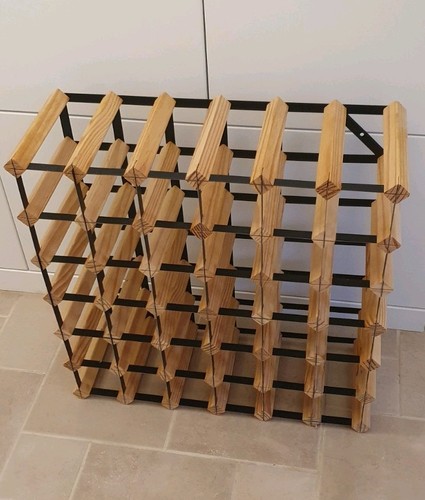 Large wood and metal wine - large,