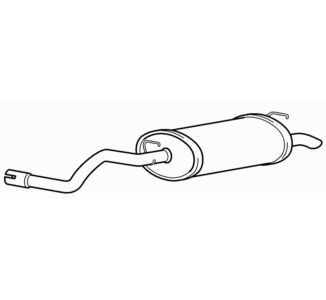 Rear exhaust silencer - exhaust, box