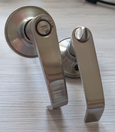 Satin nickel privacy door - satin,