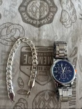 Mens Silver Watch with 925