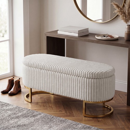 128cm long corduroy ottoman - long,