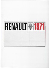 1971 Renault car brochure: Renault 4, 6, 8, 10, 12, 16TL & 16TS