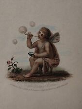 1808, Original ‘Cupid Blowing Bubbles’ by H. Sintrenich