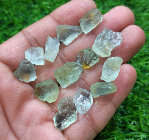 Glowing milky aquamarine rough - aquamarine,