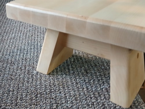 Footstool hand made - made, solid