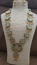 Indian jewellery mala rani haar  necklace earrings meenakari Wedding Bollywood 