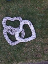 Set of 3 Twisted Wicker Hearts