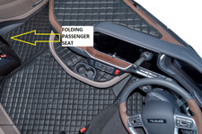 TRUCK ECO LEATHER FLOOR MATS -BLACK FIT Daf  XG , XG+  [ FOLDING PASSENGER SEAT]