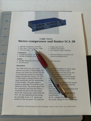 Tube tech stereo compressor - tech,