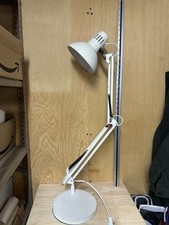 Lloytron Modus Swing Arm Anglepoise Desk Lamp In WHITE 70cm  (884)