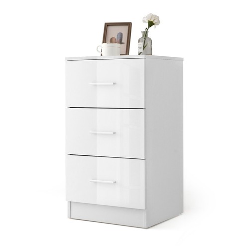 High gloss bedside table - bedside,