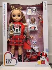 Disney ILY 4ever 18” Minnie Doll with Dog Stroller Blonde Hair