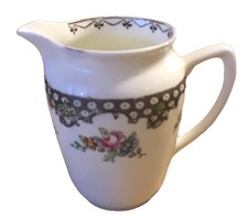 RARE  Antique TUSCAN CHINA MILK JUG Art Deco 1920’s Gilt Edged FLORAL PATTERN