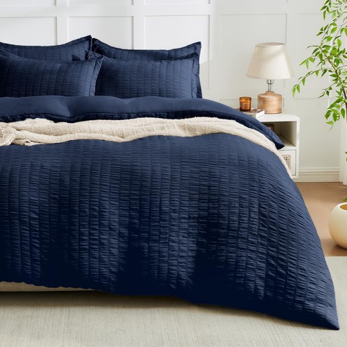 Navy blue duvet cover queen - navy,