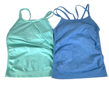 Sweaty Betty Tank Vest Top x 2 Medium Women's Blue Green Sports Running Gym Yoga