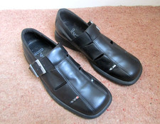 ECCO Black Leather Fishermans Sandals Size 9 UK Shoes Worn Few Times - Mint !