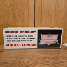 JAQUES INDOOR CROQUET SET BRAND NEW / UNUSED  BOXED WITH INSTRUCTIONS 1995