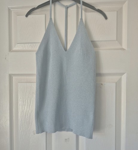 Zara sparkly ribhalter top - sparkly,