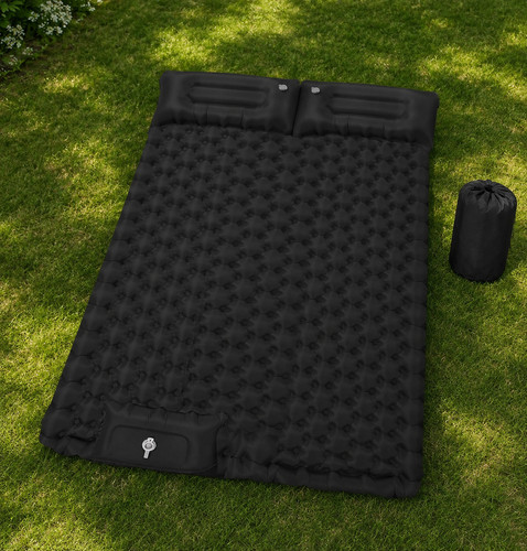 Double inflatable sleeping pad - double,
