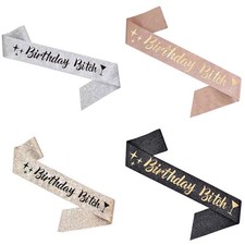 Birthday Sash Black Gold