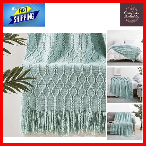 Elegant knitted acrylic throw - elegant,