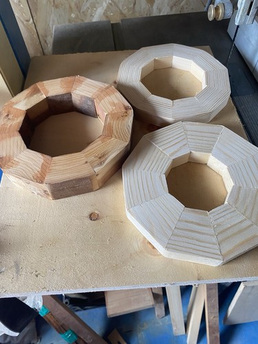 Woodturning segment bowl - woodturning,
