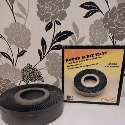 Vintage round slide tray - vintage, a-p