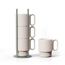 Stackable Coffee Mug Set with