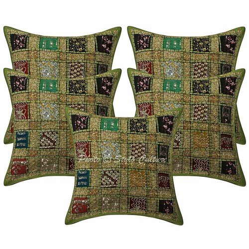Patchwork cushion cover ethnic - patchwork,
