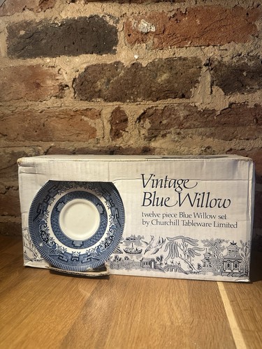 Vintage blue willow 12 - blue,