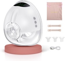 Wearable Breast Pump with 4 Modes 9 Levels, Compact and Portable, BPA-Free, 1 Pc